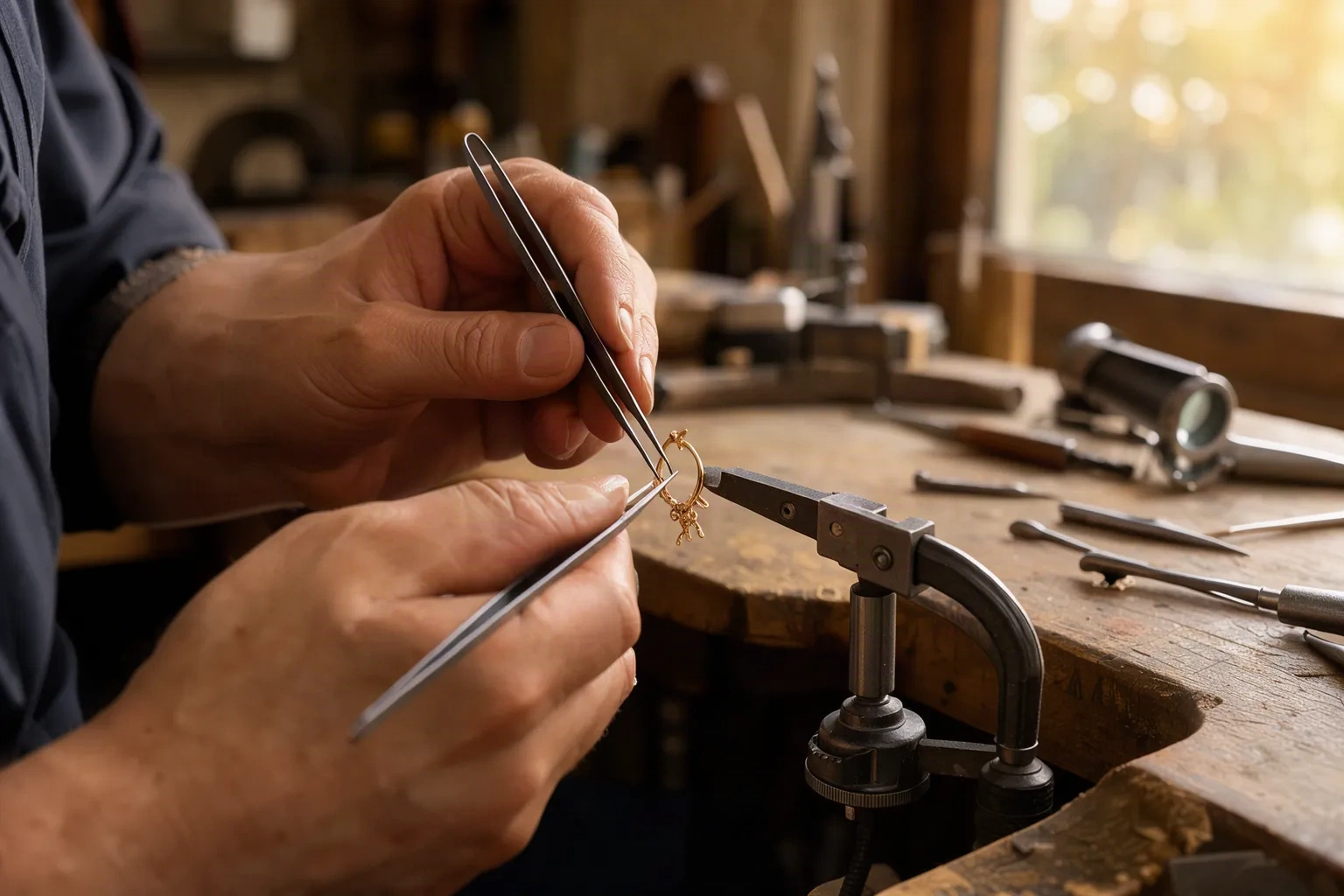 Atelier de bijoutier artisan